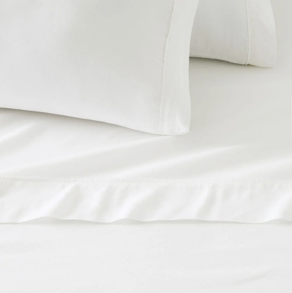 West Elm Signature TENCELtm Linen Sheet Set, King ,White, Retail Price $299.00US
